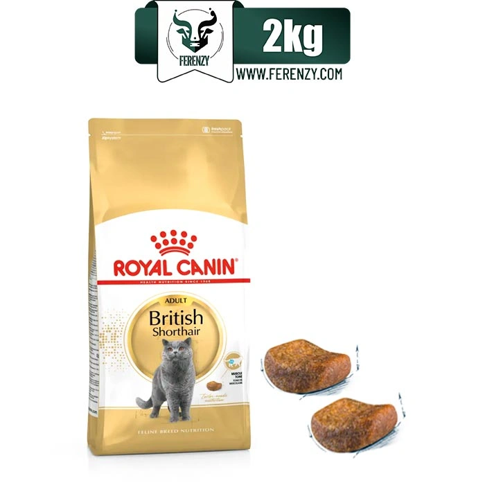 غذای خشک گربه بالغ رویال کنین طعم مرغ مدل بریتیش مو کوتاه