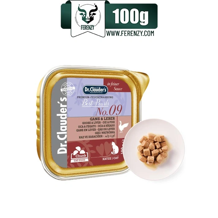 ووم گربه بالغ دکتر کلادرز طعم گوشت غاز و جگر