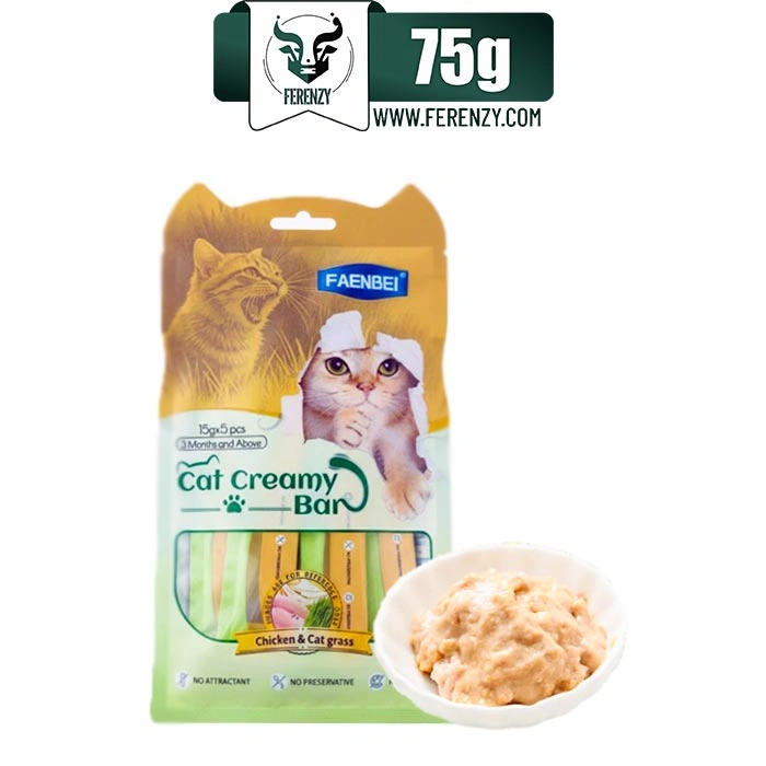 بستنی گربه فنبی طعم مرغ و علف گربه