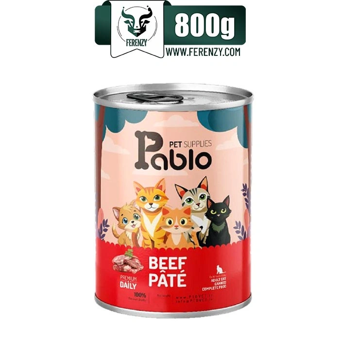 کنسرو گربه بالغ پابلو طعم گوشت گاو مدل پته