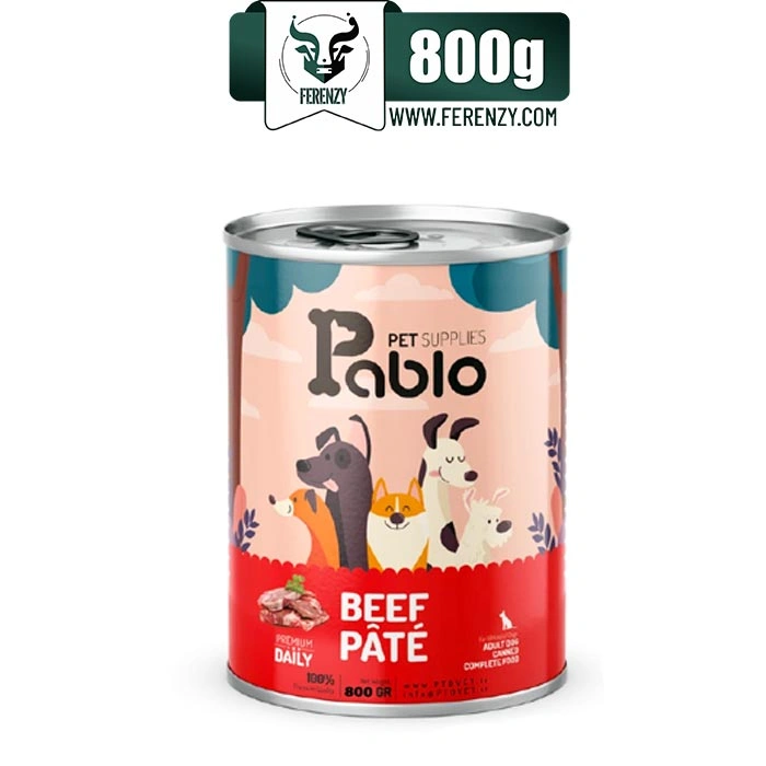 کنسرو سگ بالغ پابلو طعم گوشت گاو مدل پته
